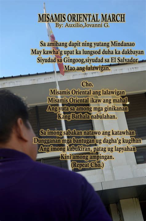 mis or march lyrics|MISAMIS ORIENTAL MARCH by: .